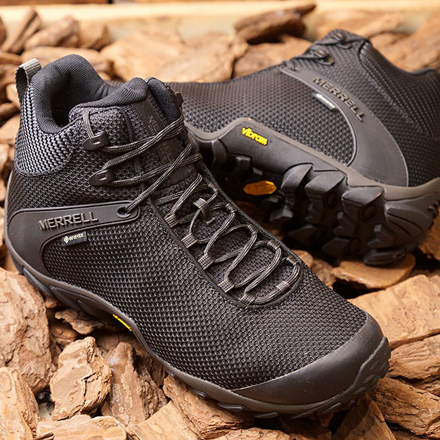 メレル MERRELL メンズ トレッキングシューズ カメレオン8 ストーム ミッド ゴアテックス J034087 M CHAMELEON 8  STORM MID GORE-TEX BLACK 黒 ブラック系