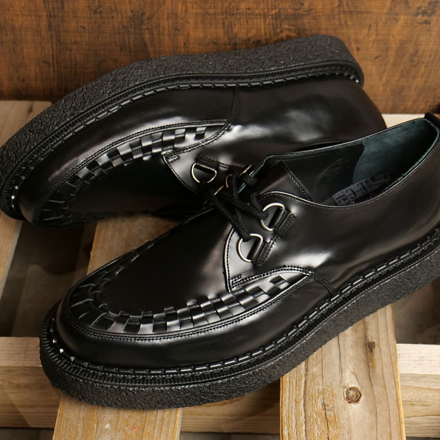 ジョージコックス GEORGE COX ラバーソール ハットン 03-001-D-040 FW23 HATTON メンズ・レディース レザー シューズ BLACK 黒 ブラック系 正規取扱店の画像