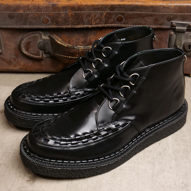 ジョージコックス GEORGE COX ラバーソール ハットン ブーツ 03-002-D-040 FW23 HATTON BOOT メンズ・レディース レザー シューズ BLACK 黒