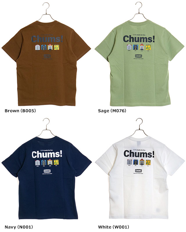 チャムス CHUMS メンズ アンチバグ100％メイドフォーファンTシャツ CH01-2380 SS24 Anti-Bug 100％ Made For Fun T-Shirt トップス 半袖 防虫加工｜mischiefstyle｜07