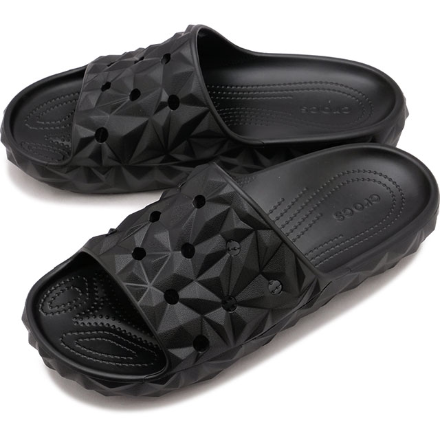 クロックス crocs メンズ クラシック ジオメトリック スライド 209608-001 SS24 Classic Geometric Slide EVAサンダル Black｜mischiefstyle｜02