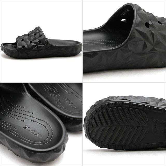 クロックス crocs メンズ クラシック ジオメトリック スライド 209608-001 SS24 Classic Geometric Slide EVAサンダル Black｜mischiefstyle｜03