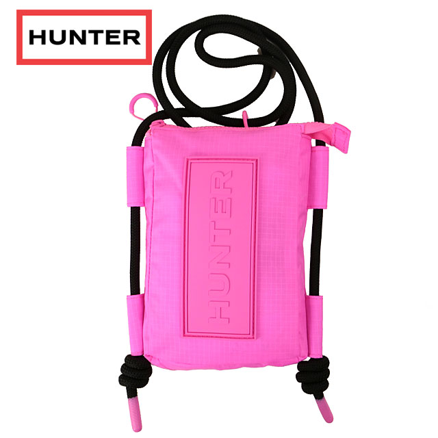 ハンター HUNTER トラベルリップストップフォンポーチ UBP1514NRS-HIK SS24 鞄 ショルダーバッグ highlighter-pink｜mischiefstyle