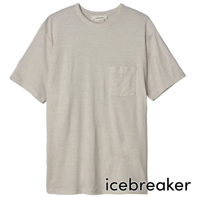 アイスブレーカー icebreaker メンズ U 150 SS ポケット ティー IT22370-EH SS24 U 150 SS POCKET TEE トップス 半袖 Tシャツ メリノウール100％ エクルヘザー｜mischiefstyle