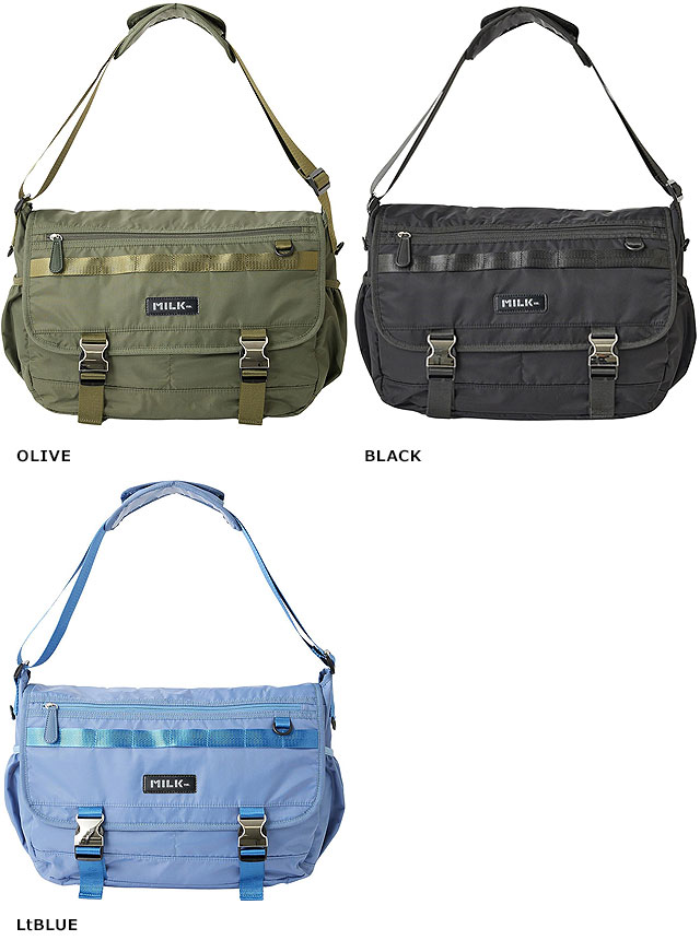 ミルクフェド MILKFED. ロゴプレート メッセンジャーバッグ [103241053006 SS24] LOGO PLATE MESSENGER BAG メンズ・レディース 鞄 ショルダーバッグ MILKFED.（ミルクフェド） ロゴプレート メッセンジャーバッグ