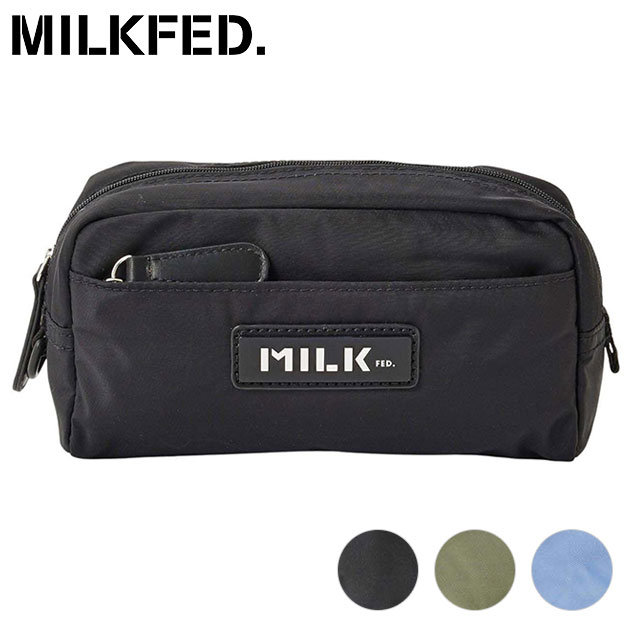 MILKFED.（ミルクフェド） ロゴプレート ポーチ 103241054001 SS24