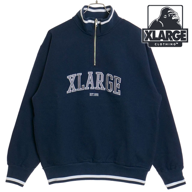 エクストララージ XLARGE メンズ ストライプドリブ フーデッド