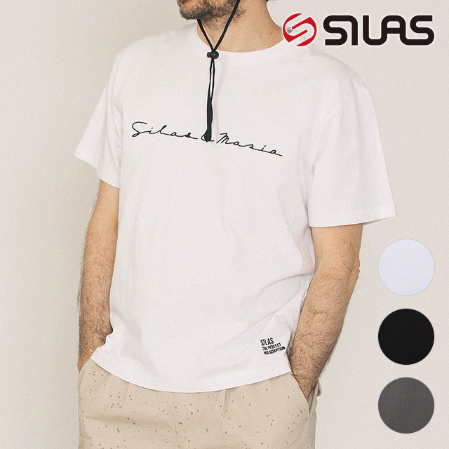 サイラス SILAS メンズ スクリプト ショートスリーブTシャツ 110242011023 SU24 SCRIPT S S TEE トップス 半袖｜mischiefstyle