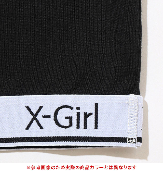 エックスガール X-girl レディース ロゴアンドストライプ クロップドショートスリーブトップ 105242013025 SU24 トップス 半袖 Tシャツ WHITE｜mischiefstyle｜04