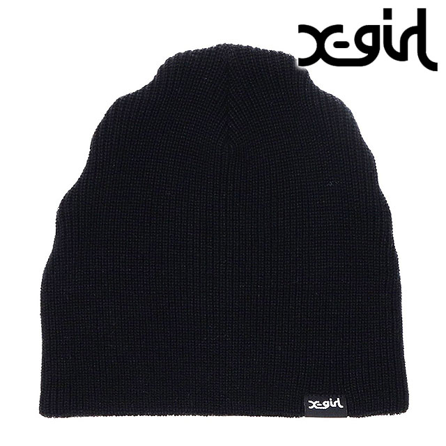 エックスガール X-girl レディース クールマックス ビーニー 105242051001 SU24 COOL MAX BEANIE 帽子 ワッチ ニット帽 ニットキャップ BLACK｜mischiefstyle｜02