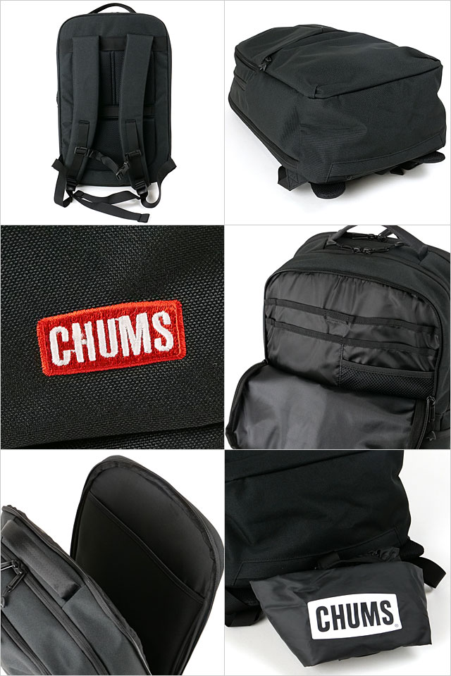 チャムス CHUMS リュック SLC ワーク デイパック CH60-3849 FW24 24L SLC Work Day Pack  メンズ・レディース 鞄 バックパック 通勤通学 Black K001