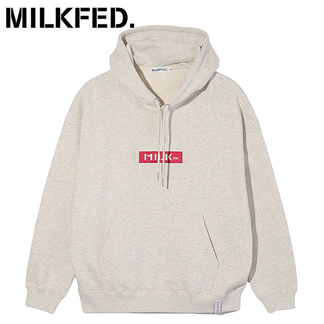 ミルクフェド MILKFED. バーロゴ ベーシック スウェットフーディー 103243012005 FW24 BAR LOGO BASIC SWEAT HOODIE スウェットパーカー 定番 OATMEAL