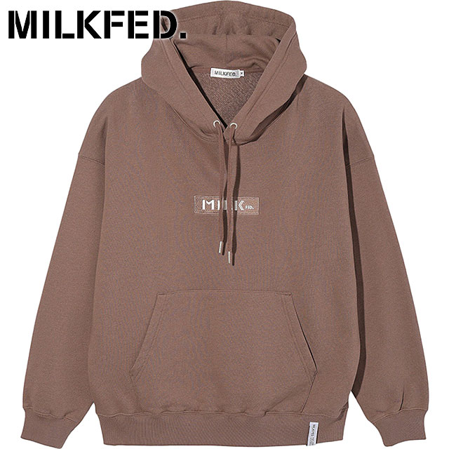 MILKFED.（ミルクフェド） バーロゴ ベーシック スウェットフーディー 