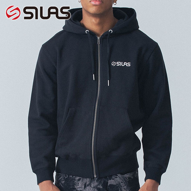 サイラス SILAS オールドロゴ ベーシック フルジップ スウェットフーディー 110243012011 FW24 OLD LOGO BASIC  FULL ZIP SWEAT HOODIE BLACK