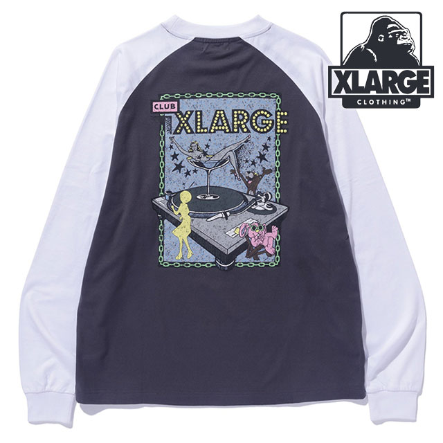 XLARGE（エクストラ ラージ） エクストララージクラブ ラグランロング 