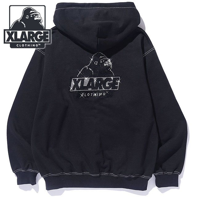 XLARGE（エクストラ ラージ） ラインストーン オージー フーデッド
