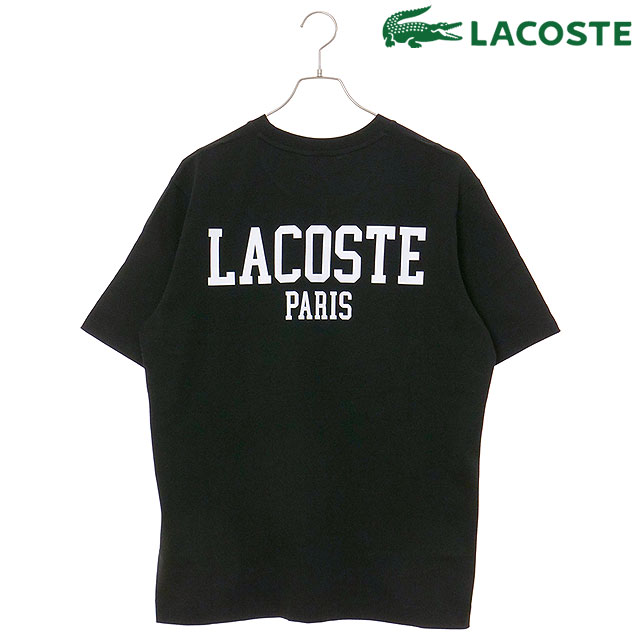 ���R�X�e LACOSTE �o�b�N�v�����g�x�[�V�b�NT�V���c TH4705-99-031 SS25 BACK PRINT BASIC T-SHIRT �����Y �g�b�v�X ����Tee BLACK  ���K�戵�X