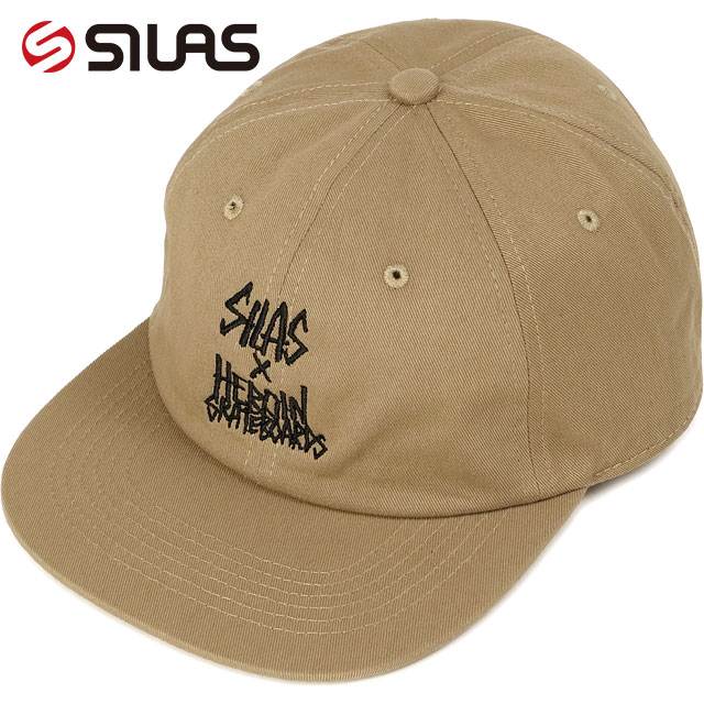 サイラス SILAS ヘロイン コラボ エンブロイデリー ロゴキャップ 110251051001 SS25 SILAS x HEROIN EMBROIDERY LOGO CAP フラットバイザー KHAKI 正規取扱店 | SILAS | 01