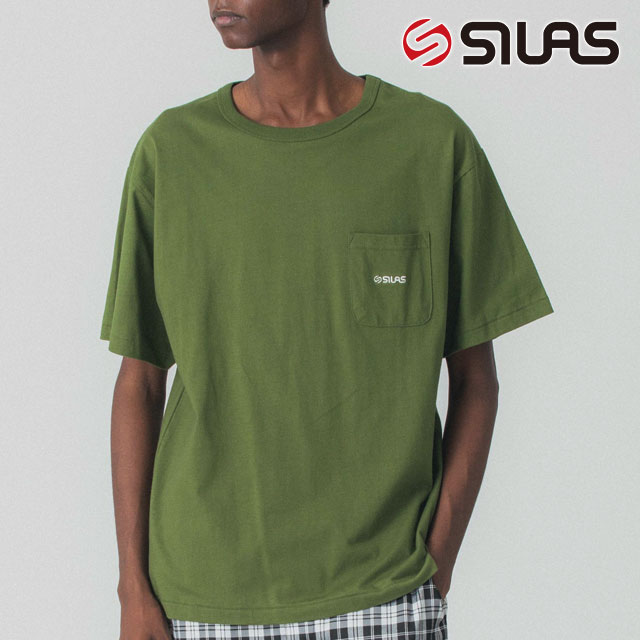 �T�C���X SILAS �N���V�b�N �|�P�b�gT�V���c 110251011001 SS25 CLASSIC POCKET TEE �����Y �g�b�v�X ���� �����|�C���g���S GREEN  ���K�戵�X