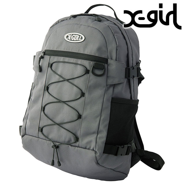 X-girl（エックスガール） オーバルロゴ バンジーコード バックパック