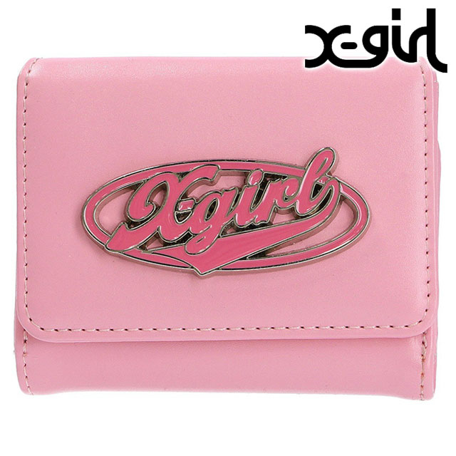 X-girl（エックスガール） オーバルロゴ バックル ミニウォレット