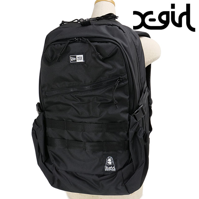 エックスガール X-girl X-girl BUNGEE CORD BACKPACK BLACK