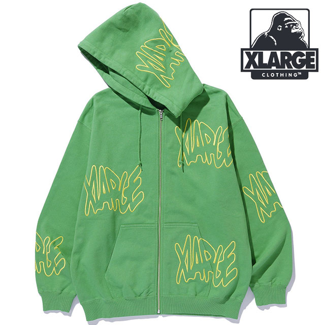 XLARGE（エクストラ ラージ） オールオーバーロゴ ジップフーデッド