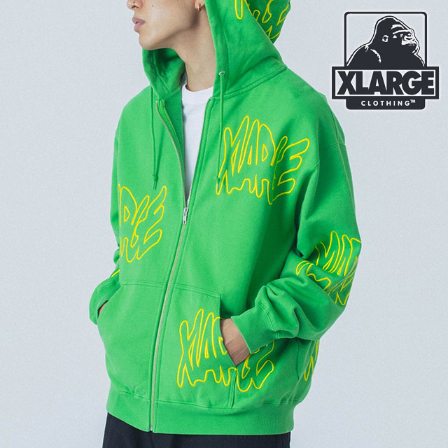 XLARGE（エクストラ ラージ） オールオーバーロゴ ジップフーデッド