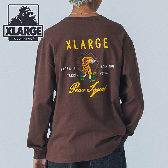 XLARGE PEACE ピース スクワッド 長袖 Tシャツ 送料込 X-LARGE|エクストララージ】PEACE SQUAD L/S TEE(BLACK) 公式