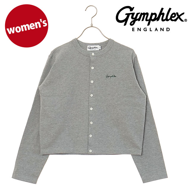 ジムフレックス Gymphlex ショート クルーネック カーディガン #GY-C0367 SCT SS25 SHORT CREW NECK CARDIGAN レディース TOP GREY(GREEN) 正規取扱店