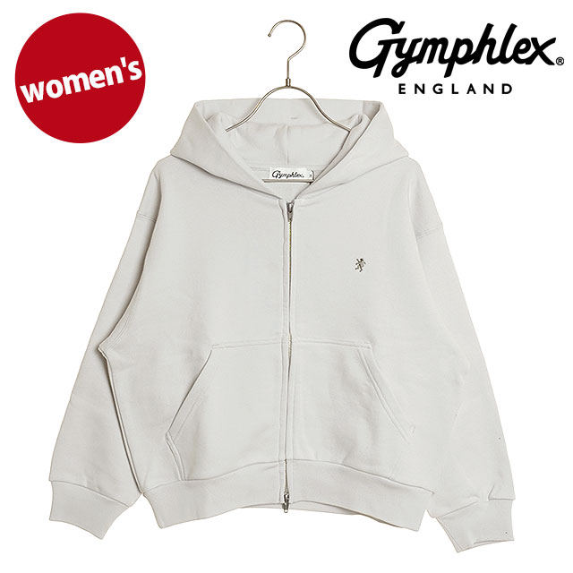 ジムフレックス Gymphlex ジップフーディー #GY-C0438 CFC ZIP HOODIE レディース スポーツファッション トップス スウェットパーカー LT.GREY(GREY) 正規取扱店