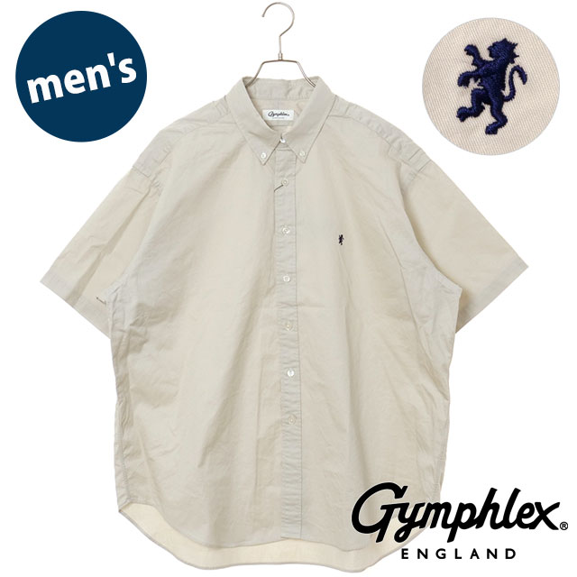 ジムフレックス Gymphlex ボタンダウンコットンシャツ GYMPHLEX ジムフレックス Gymphlex ボタンダウンシャツ ショート