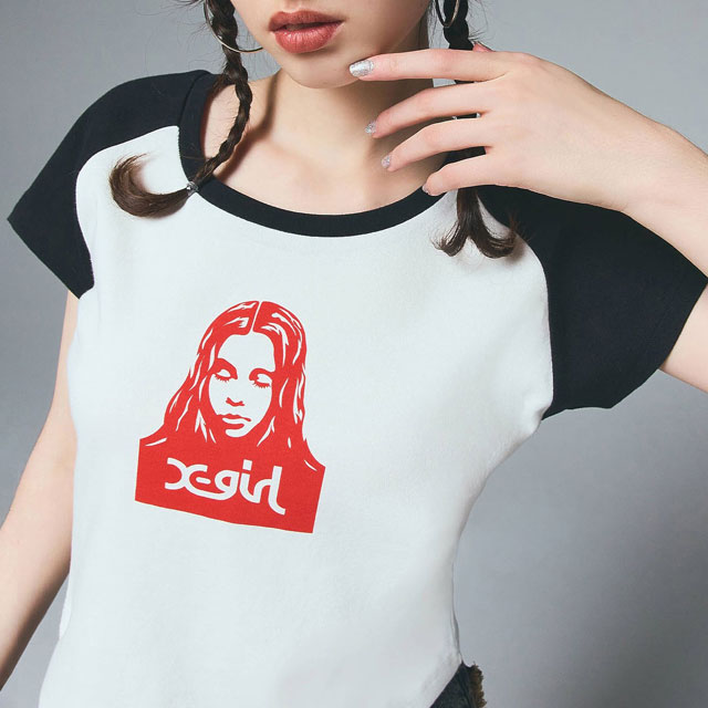すぐ届く☆X-girl ラグラン ベビーTシャツ 主役級の一枚☆ すぐ届く☆X-girl ラグラン ベビーTシャツ 主役級の一枚☆ (X