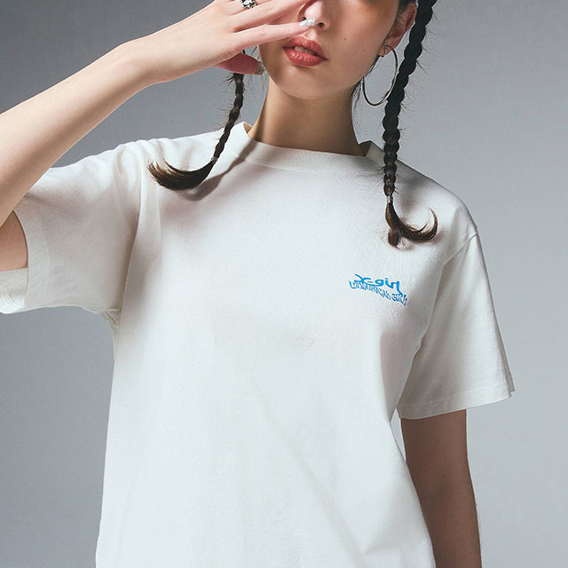エックスガール X-girl バタフライシルエットロゴ ショートスリーブTシャツ 105252011022 SU25 トップス 半袖 xgirl BLACK ブラック 黒  正規取扱店 X-girl エックスガール バタフライシルエットロゴ ショート