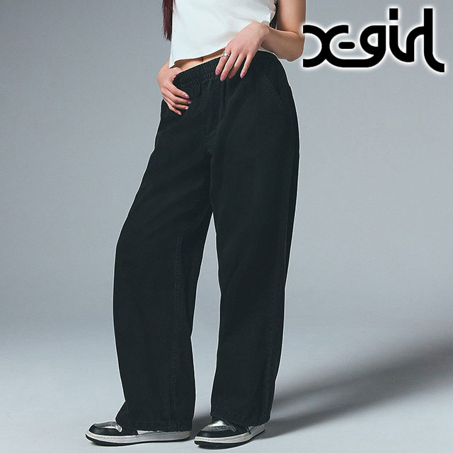 X-girl（エックスガール） フェイデッドフェイス イージーパンツ