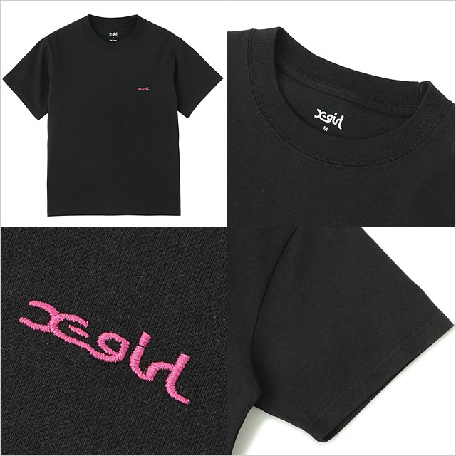S 新品 送料込 エックスガール XGIRL Tシャツ BOX LOGO AND FACE S/S TEE（Tシャツ/カットソー）｜X-girl