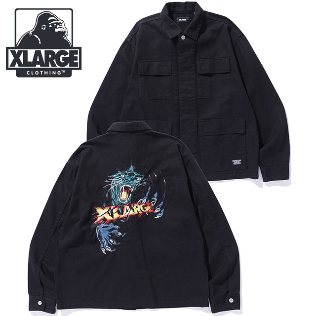 エクストララージ(XLARGE)MILITARY ジャケット 101253021001-BLACK(Men’s) XLARGE（エクストラ ラージ） ミリタリージャケット 101253021001 FW25