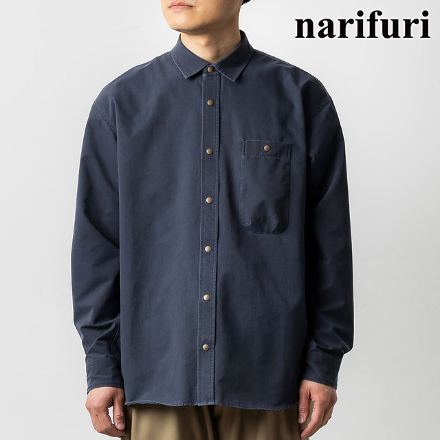 �i���t�� narifuri NFC �s�O�����g���b�V���V���c NF4059-082 FW25 �����Y �g�b�v�X ���� �X�g���b�` �A�E�g�h�A �J�W���A�� D.NAVY ���K�戵�X