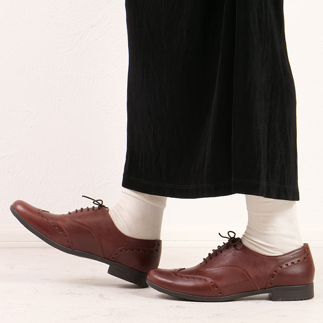 ��������̵�� ���祻 �ȥ�٥륷�塼�� TRAVEL SHOES by chausser �����󥰥��å� �졼�����åץ��塼�� TR-004 FW25 WING TIP SHOES DBR-TN �����谷Ź