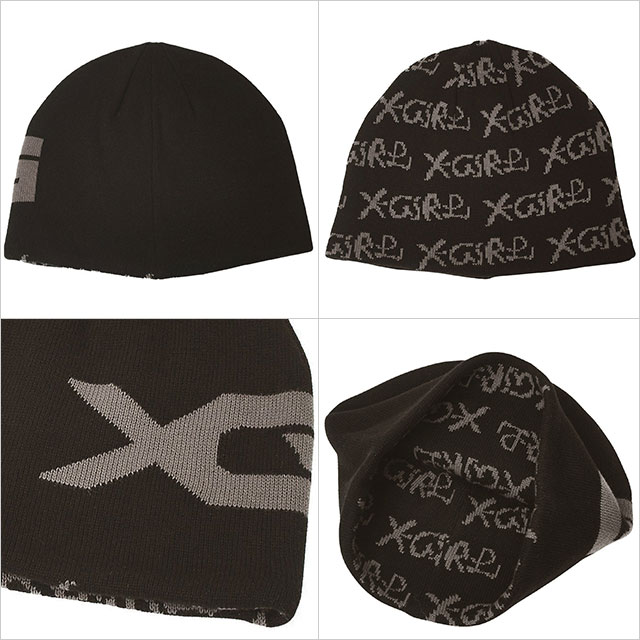 X-girl（エックスガール） リバーシブル ジャガードビーニー