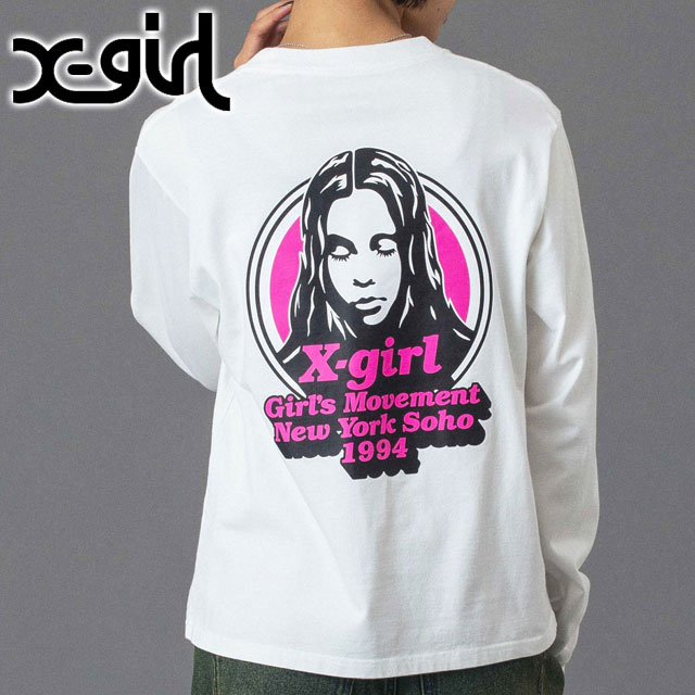 専用【21AW☆国内正規品】PUNK GIRL LS TEE ホワイト XL X-girl（エックスガール） ロングスリーブTシャツ 105254011004 FW25