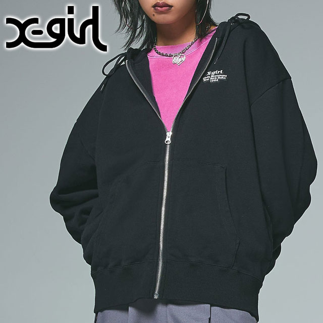 X-girl（エックスガール） ジップアップスウェットフーディー