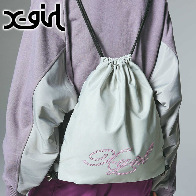 X-girl（エックスガール） ラインストーン ナップサック 105254053008