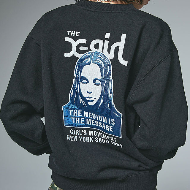 X-girl（エックスガール） クルーネック スウェットトップ