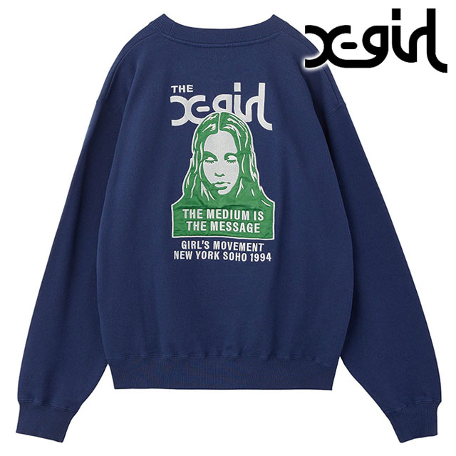 X-girl（エックスガール） クルーネック スウェットトップ