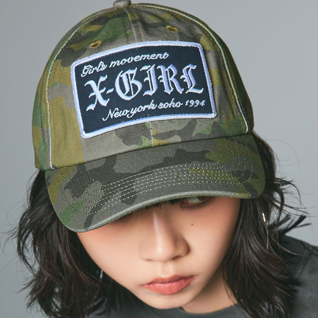 X-girl（エックスガール） シックスパネルキャップ 105254051006 FW25