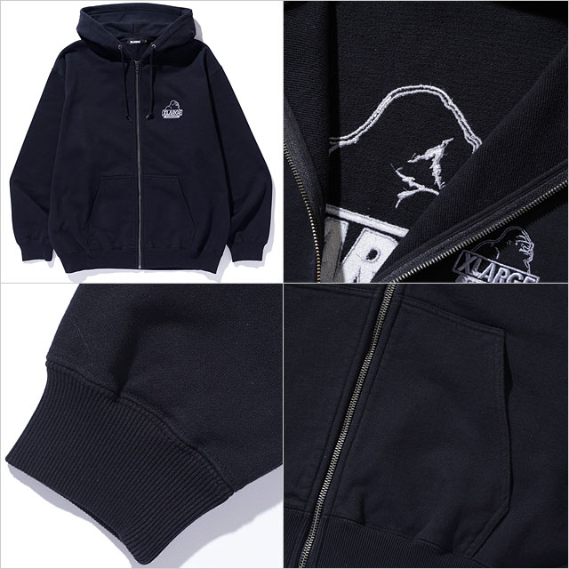 XLARGE（エクストラ ラージ） ジップアップ フーデッドスウェット
