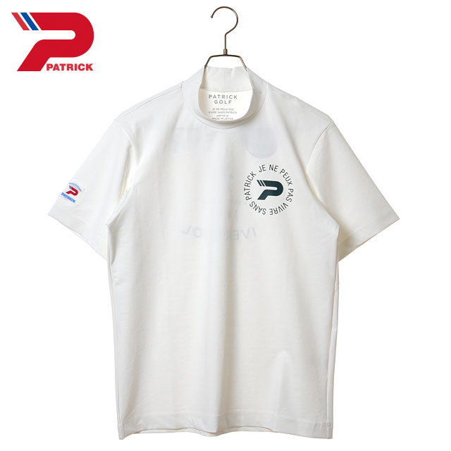 パトリック ゴルフ PATRICK GOLF ゴルフウェア メンズ 263-110 SS26 UP LP モックネック 日本製 半袖 Tシャツ 吸水速乾 WHT ホワイト 正規取扱店