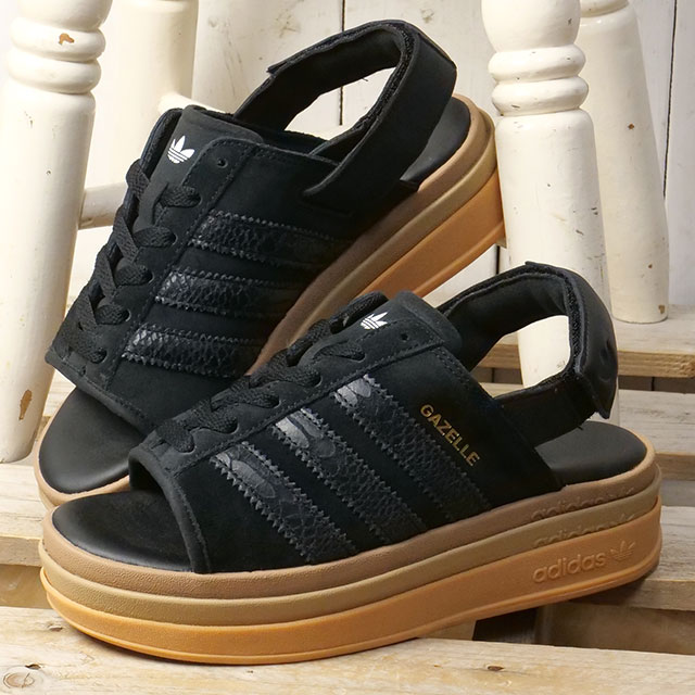�A�f�B�_�X �I���W�i���X adidas Originals �K�[�� �{�[���h �T���_�� �E�B�����Y HQ4688 SS26 GAZELLE BOLD SANDAL W �R�A�u���b�N ���K�戵�X