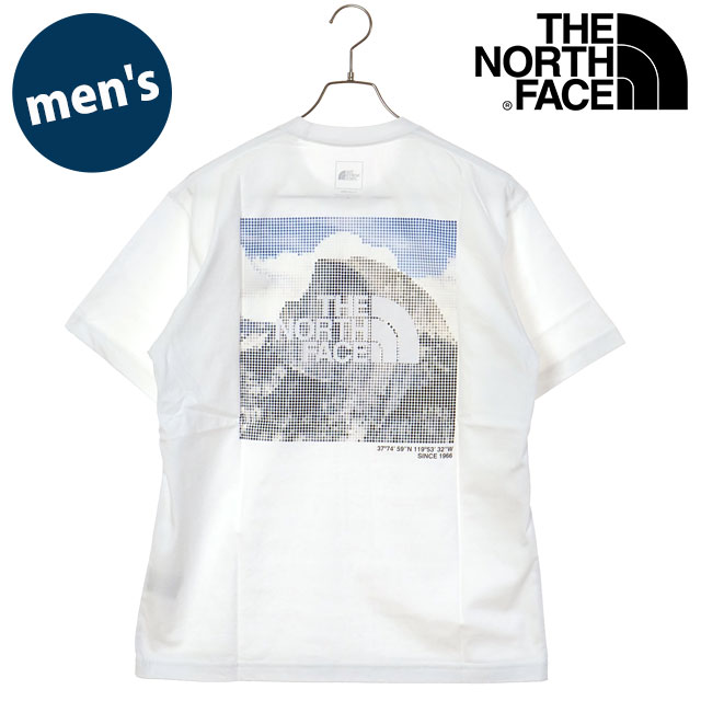 �U�E�m�[�X�E�t�F�C�X THE NORTH FACE T�V���c �����Y �V���[�g�X���[�u�n�[�t�h�[���f�W�^���X�N�G�A���S�e�B�[ NT32657-W SS26 �� �z���C�g  ���K�戵�X